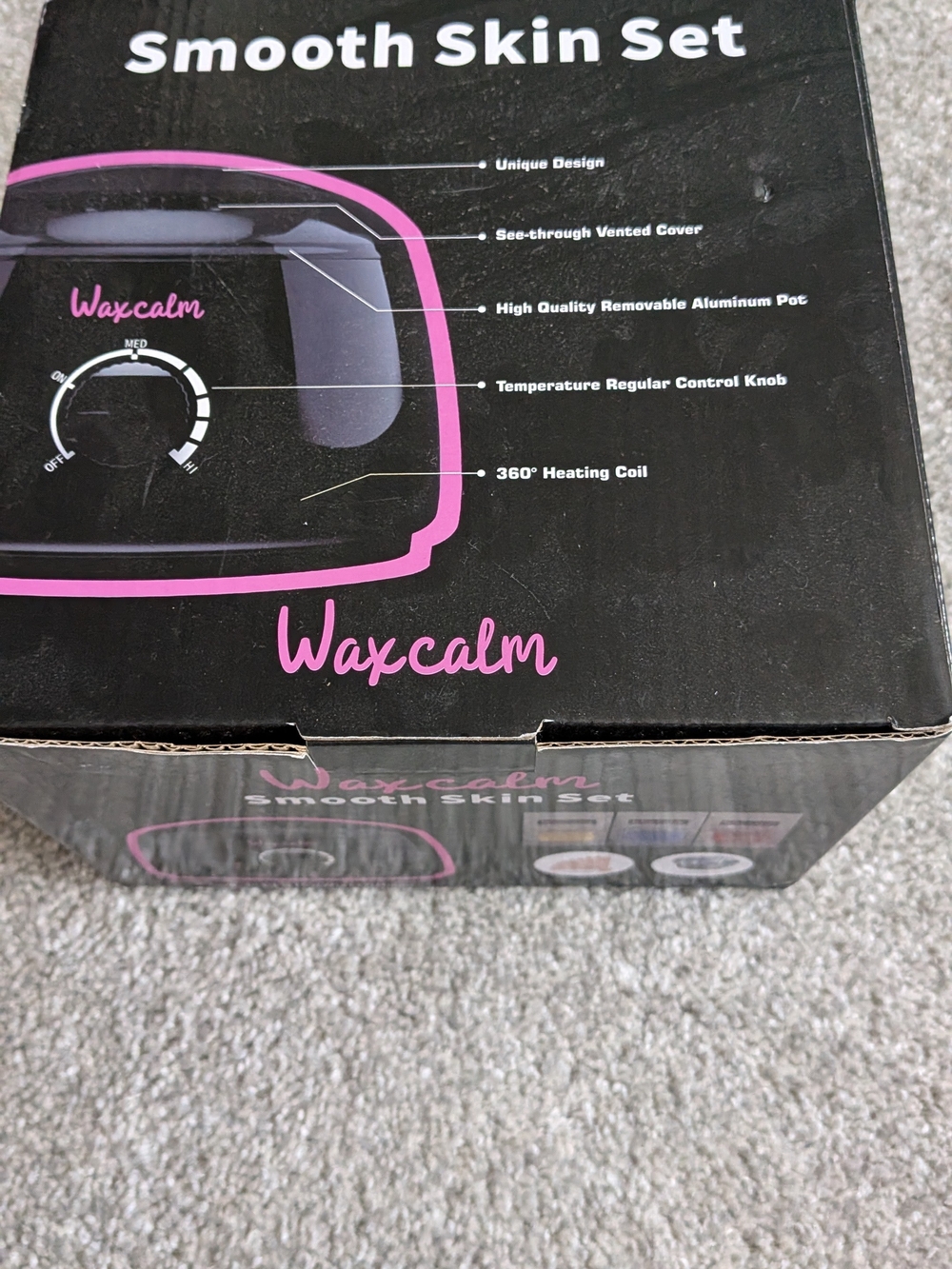 Waxcalm Smooth Skin Set Wax Warmer - Black & Pink